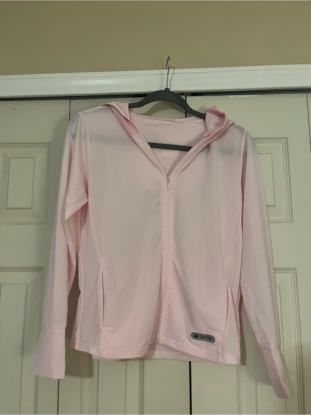 Light Pink Women's Zip-Up Hoodie Jacket